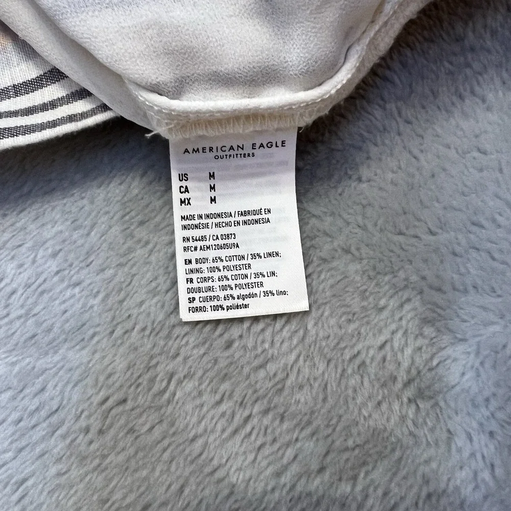 American Eagle Striped Shorts Womens Medium High Rise Casual‎ Cuffed
